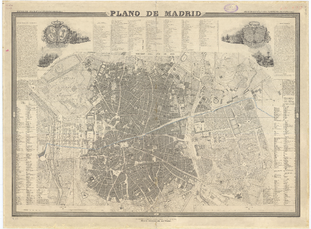 Imagen del Plano de población. Madrid. 1848
