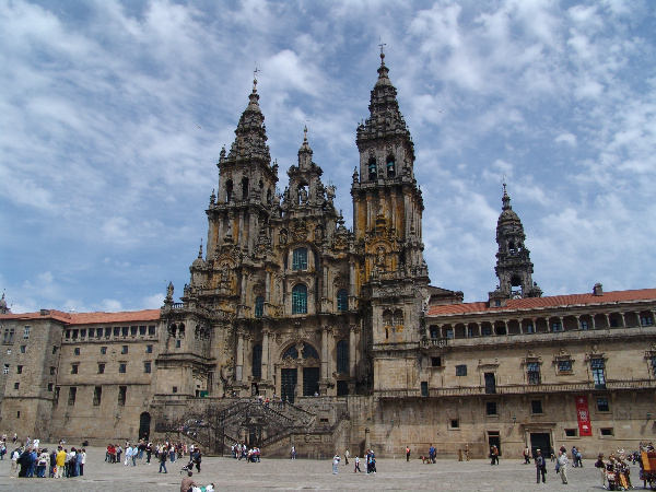 Imagen de la fachada del Obradoiro de la Catedral de Santiago de Compostela, A Coruña