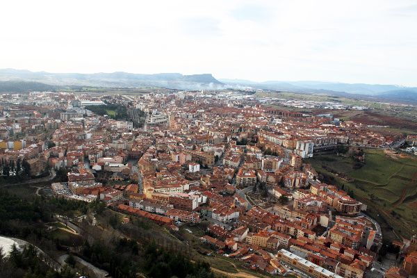 Imagen de la vista aérea de Soria desde el Castillo